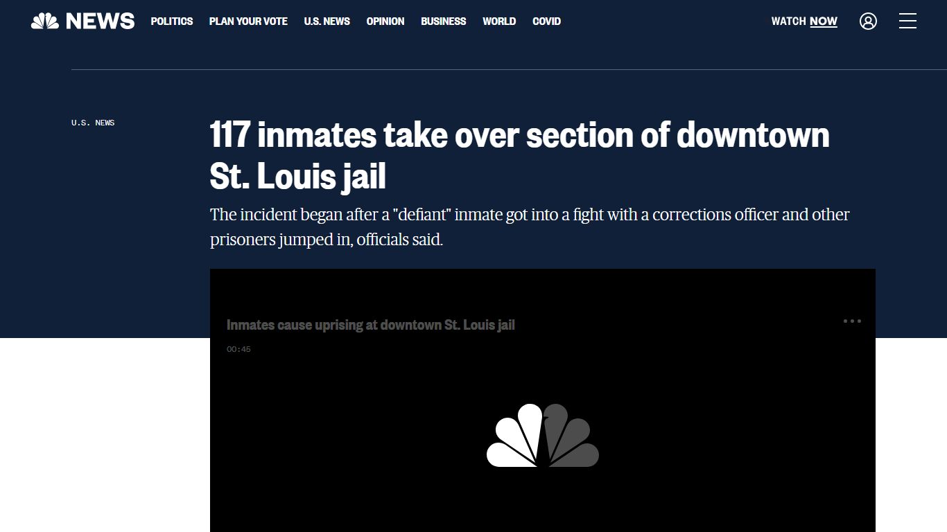 117 inmates take over section of downtown St. Louis jail